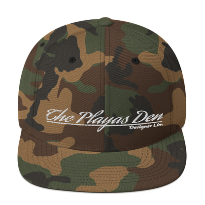 Playas Den text Snapback Hat