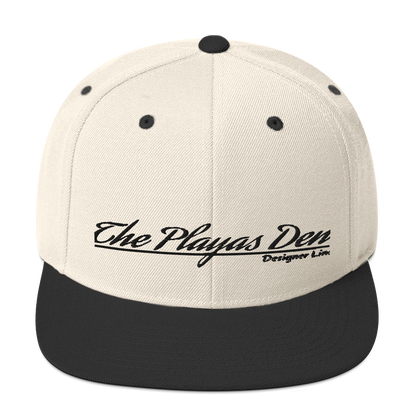 Playas Den text Snapback Hat