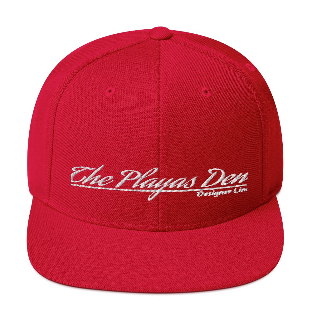 Playas Den text Snapback Hat