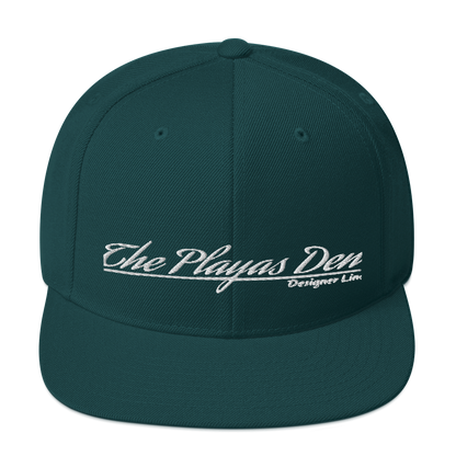 Playas Den text Snapback Hat